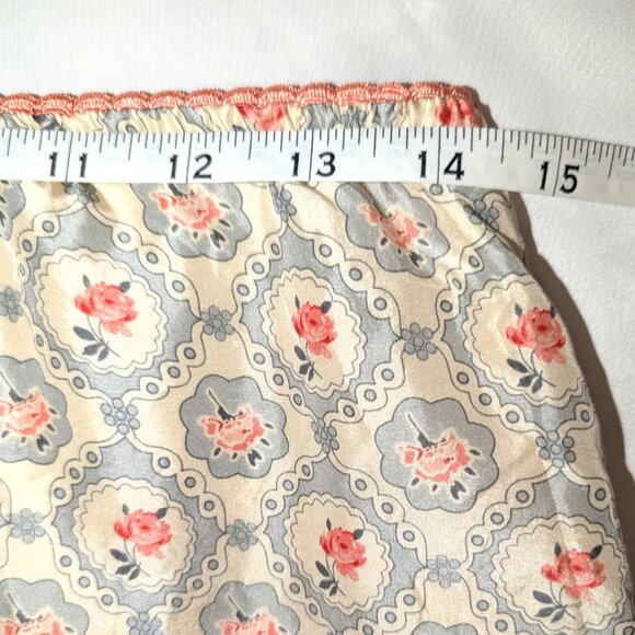 VINTAGE Nanette Lepore | Silk Floral Coquette Rose Print Trumpet Skirt	 | Size 4 - Picture 8 of 11